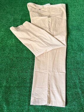Kent & Park Flat Front Chino Pants Sand Khaki Straight Leg Casual Pants Size 44